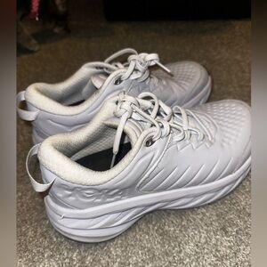Hoka One One White Running Shoes